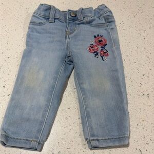 OshKosh B'gosh Blue Jeans with Floral Embroidery